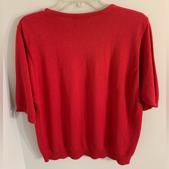 Pendleton red short sleeve cotton sweater - Picture 3 of 3